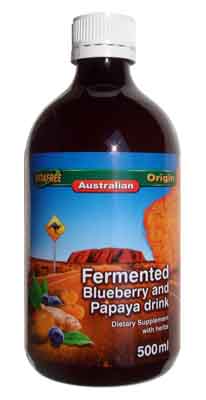 Fermentált Áfonya és Papaya ital 500 ml GbHD