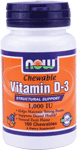 D3 vitamin tartalmú rágótabletta gyermekeknek 180db